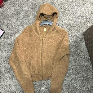 Skims Sherpa zip up hooded sweater